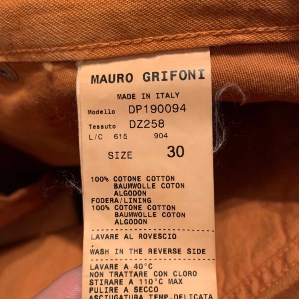 Mauro Grifoni Orange Cotton Pants <Made in Italy>